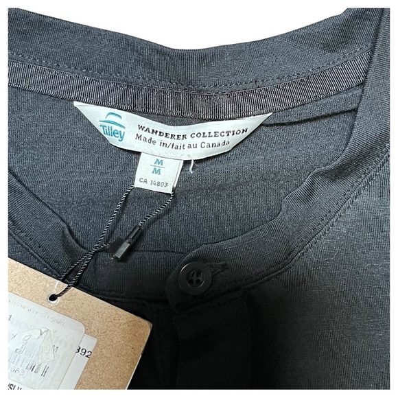 Tilley Wanderer Collection Shirt Rockies Henley Short Sleeve Blk Size Med BLRH1 - Picture 6 of 16